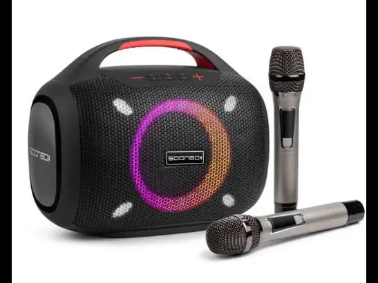 Soonbox S6300 Stereo Bluetooth High Power Party Box Waterproof Outdoor Wireless Speaker Portable Audio System Sound Speakers - Black