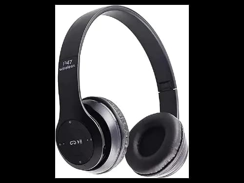 Bluetooth Wireless P47 5.0+EDR Headphones - Black