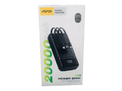 Aspor A316 20000mAh 22.5W Portable Power Bank - Black (2)