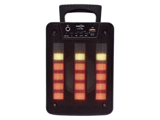 Greatnice GTS1869 4 Inch Radio RGB LED Bluetooth Speaker with Microphone  -  Black