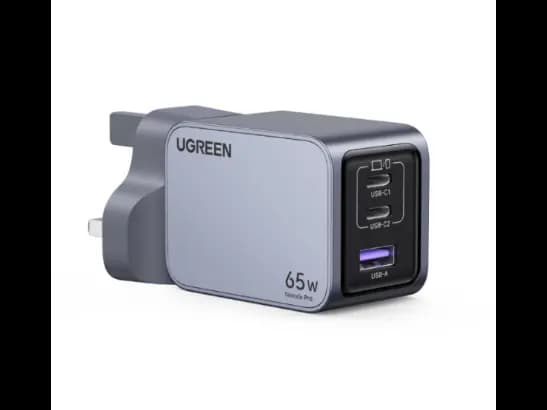 Ugreen 25872 Nexode Pro X755 65W PD GaN Fast Charger (2C1A) with 100W USB-C to USB-C Cable - Grey (2)