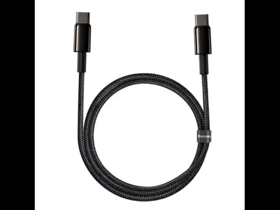 Baseus Tungsten Gold 1M Fast Charging Data Cable Type-C to Type-C 100W – Black (4)