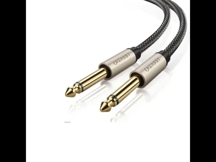 Ugreen 10638 6.35mm Male to Male Stereo Auxiliary Aux Audio Cable – 2M – Gray (2)