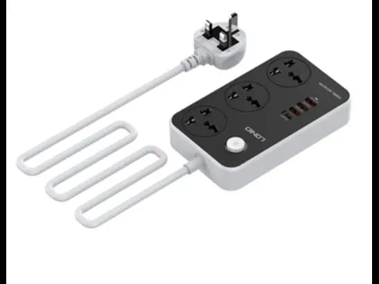 Lindo 3 AC Outlets Universal Power Strip SC3412 Power Code  - Black (5)