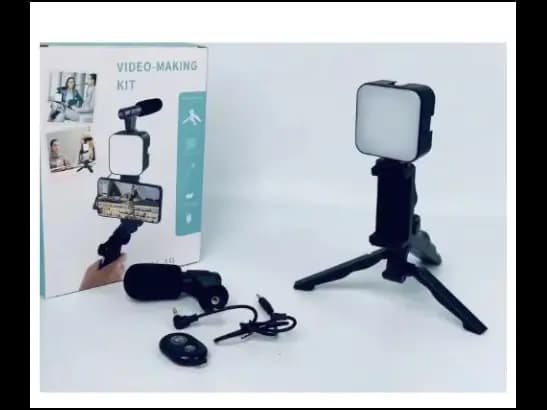 Video Making Vlog Gimble / Tripod Kit AY-49 With Microphone and And Light (2)