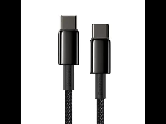 Baseus Tungsten Gold 1M Fast Charging Data Cable Type-C to Type-C 100W – Black (3)