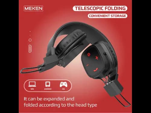 MEKEN MK300 Waterproof Over-Ear Headphones V5.0 HD Stereo - Black (5)