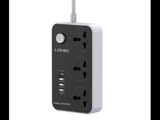 Lindo 3 AC Outlets Universal Power Strip SC3412 Power Code  - Black (2)
