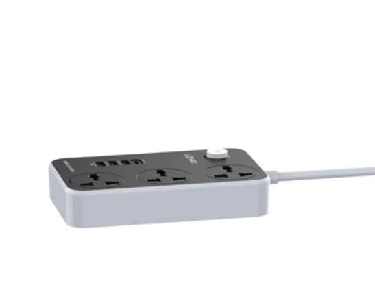 Lindo 3 AC Outlets Universal Power Strip SC3412 Power Code  - Black (3)