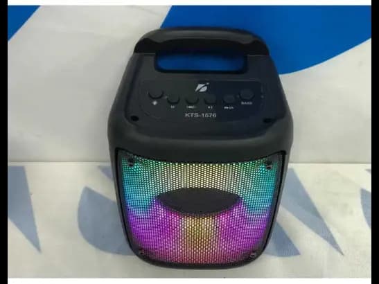 KTS-1576 Portable Wireless Speaker KTS 3inch Mini TWS Rechargeable Speaker With Coloured Lights - Black (3)