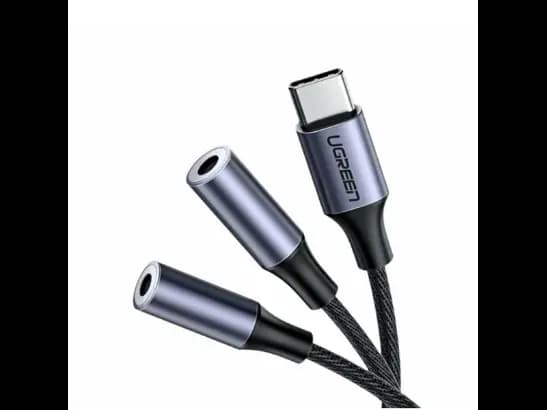 Ugreen 30732 USB-C Male to 2*3.5mm Female Auxiliary Stereo Y Splitter Audio Cable 25cm (2)