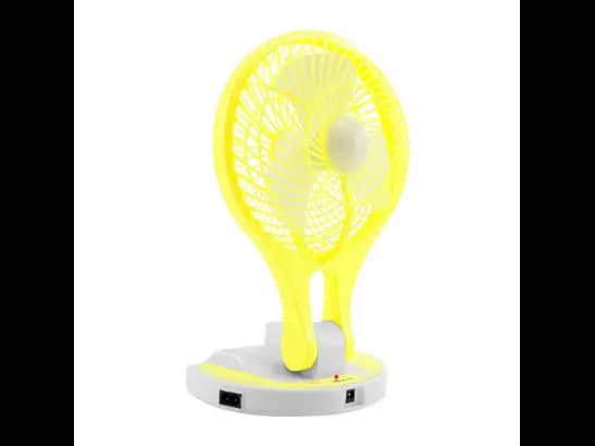 JR-5580 YELLOW New 6 inch electric fan standard mini ac fan table fan 12v hot (3)