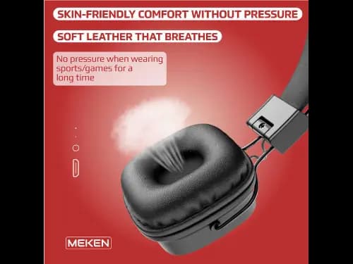 MEKEN MK300 Waterproof Over-Ear Headphones V5.0 HD Stereo - Black (2)