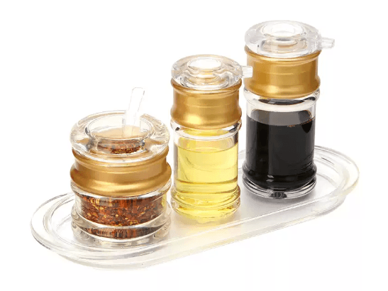 Restaurant vinegar soy sauce pot toothpick set (3)