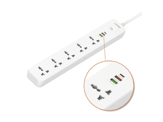 LDNIO SC5319 USB Extension Cord Power Socket - White (2)