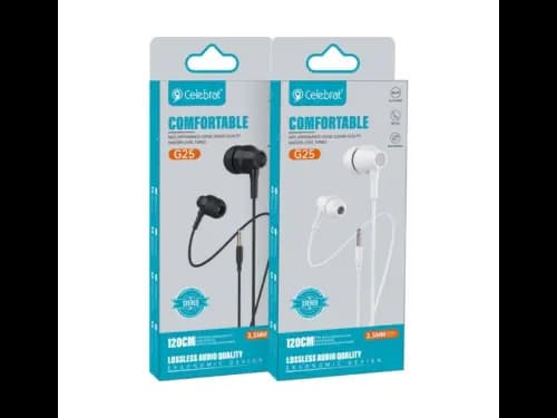 Celebrat G25 Earphone - Black / white (2)