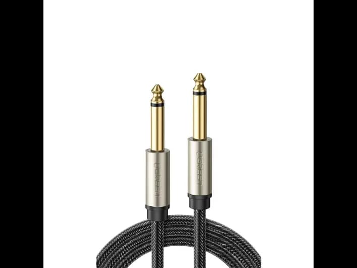 Ugreen 10638 6.35mm Male to Male Stereo Auxiliary Aux Audio Cable – 2M – Gray