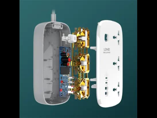 LDNIO SC3416 3 AC Outlets 4 USB Power Strip  - White (3)