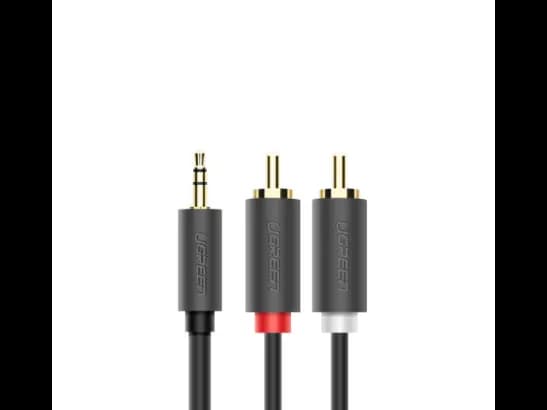 Ugreen 10513 3.5mm Male To 2RCA Male Cable 5m – Gray