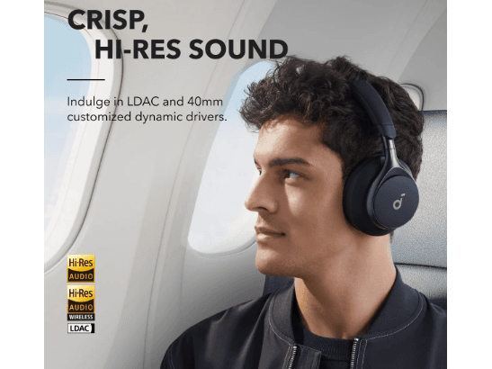 Anker Space One Active Noise Cancelling Headphones - Black (2)
