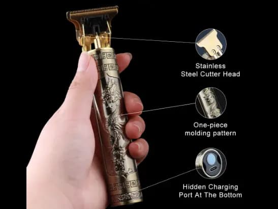 Vintage T9 Trimmer For Men Golden (2)