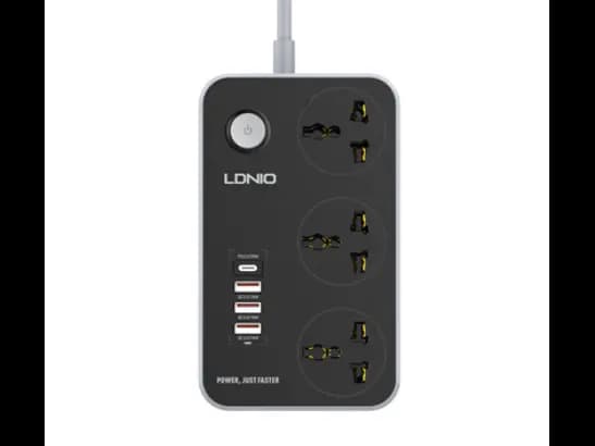 Lindo 3 AC Outlets Universal Power Strip SC3412 Power Code - Black