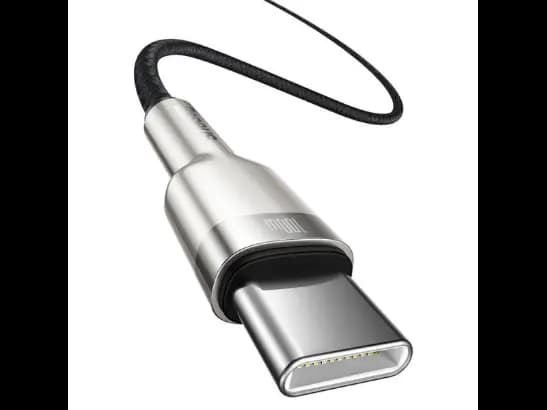 Baseus Cafule Series 1M Metal Data Cable Type-C to Type-C 100W Black – CATJK-C01 - Silver (2)