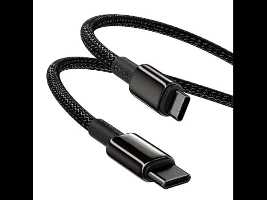 Baseus Tungsten Gold 1M Fast Charging Data Cable Type-C to Type-C 100W – Black (2)