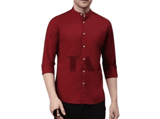 TAAG Premium Linen Long sleeve Shirt – Wine Red