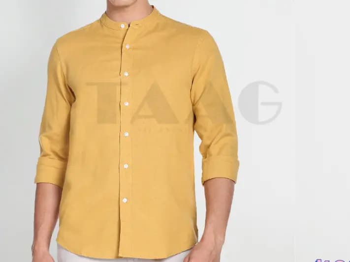 TAAG Premium Linen Long sleeve Shirt – Yellow
