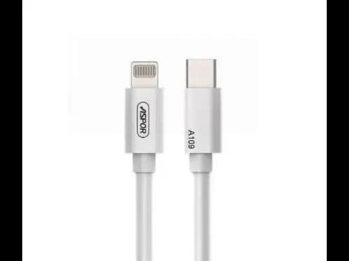 Aspor A109PD Type C to Lightning Cable 1M -  white