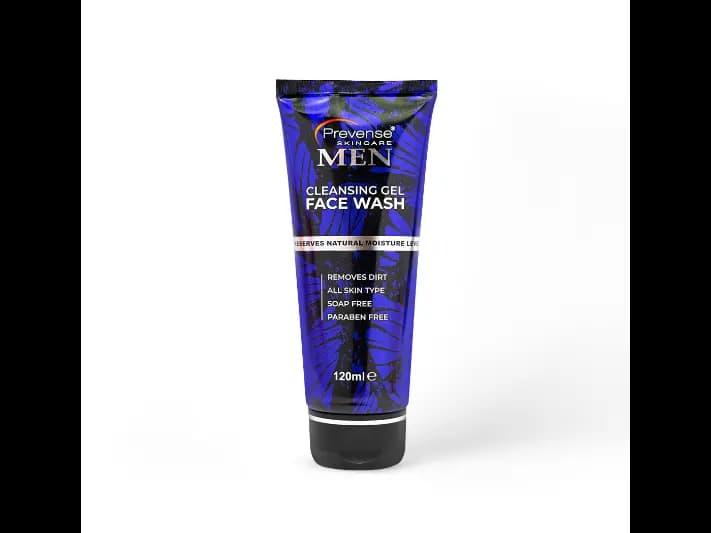 WASH OFF CLEANSING GEL – MENS FACE WASH 120ml -PREVENSE