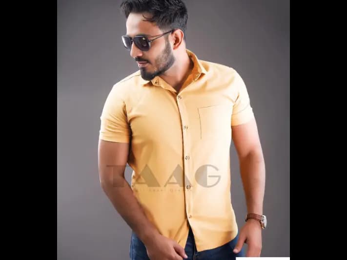 TAAG Premium Linen Short sleeve Shirt – Gold