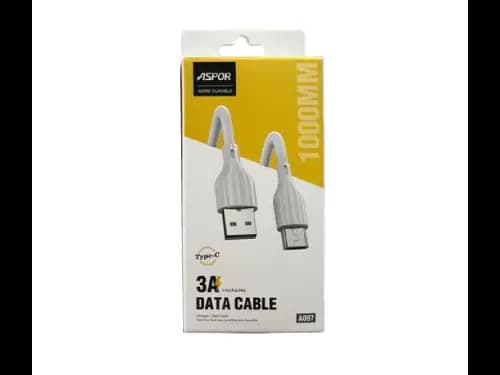 Aspor A097 Type C 3A Data Cable 1m with 3 Month Warranty