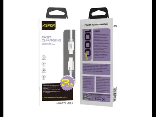 Aspor A108L 2M 100W Type C to Type C PD Cable -  white (2)