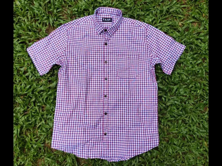 TAAG Premium cotton Short  sleeve check shirts – 0014