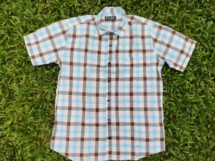 TAAG Premium cotton Short  sleeve check shirts – 0016