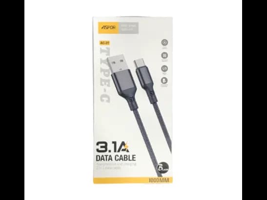 Aspor AC-27 Type C Cable 1M with 3 month warranty (2)