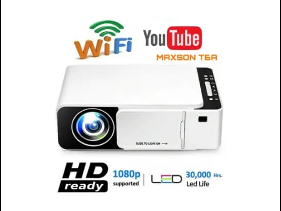 T6A Portable HD LED Projector (Android) Video Beamer 1280 x 720P