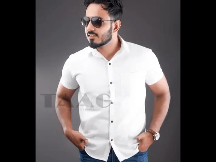TAAG Premium Linen Short  sleeve Shirt – White