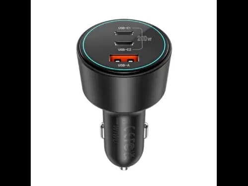 Wiwu Wi-QC026 200W Starship Car Charger Black with 6 Month Warranty (3)