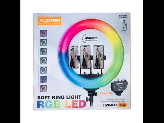 Plokama R45 Pro 45cm Soft LED RGB Ring light (3)