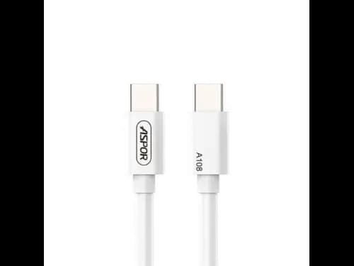 Aspor A108L 2M 100W Type C to Type C PD Cable - white