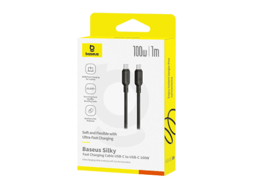 Baseus Silky Series Fast Charging Cable Type-C to Type-C 100W -1m cable (2)