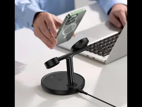 Baseus 20W Swan 3-in-1 Wireless Magnetic Charging Bracket Black- WXTE000101- 6 Months Warranty (5)