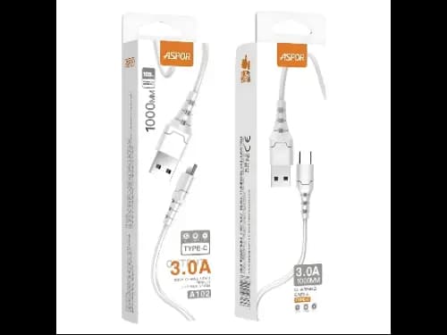 Aspor A102 1M 3.0A Quick Charge & Data Cable for Type-C (2)