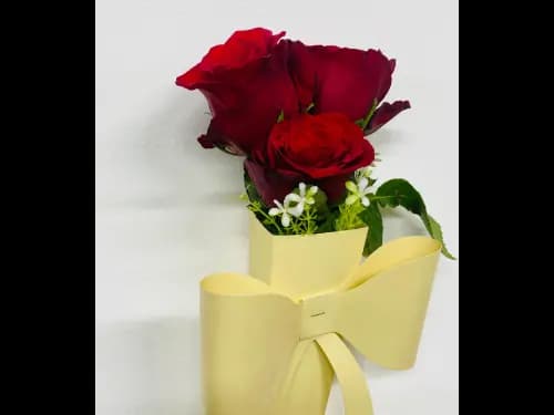 3 Red Rose Flower Bouquet for Valentines (2)