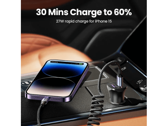 Ugreen 30w Type-C  USB Dual Port Car Charger – 25045 (3)