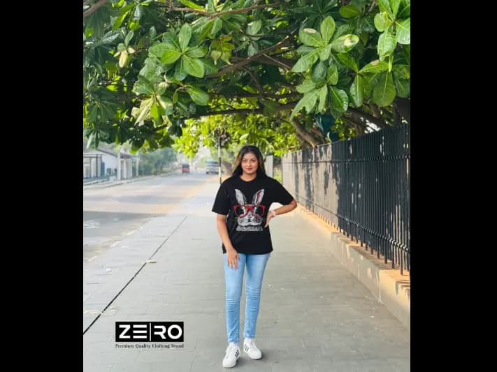 Printed Ladies High Quality Oversized Baggy Short Sleeve T-Shirts (5)