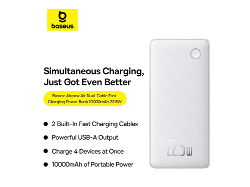 Baseus Airpow Lite Dual-Cable Power Bank 10000mAh 22.5W (6)